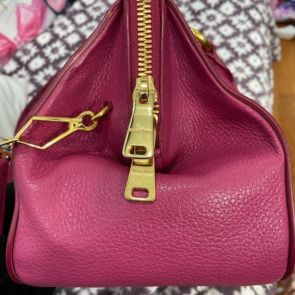 SOLD already! Miu Miu Madras Bi-color Baulleto Top handle 2 way crossbody bag - Picture 8 of 11